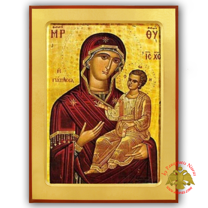 Holy Virgin Mary Giatrissa Wooden Byzantine Icon